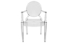 Baxton Studio Dymas Modern Acrylic Armed Ghost Chair